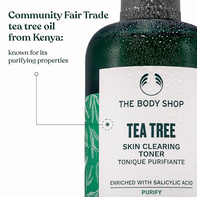 The Body Shop Tea Tree Skin Clearing Mattifying Toner – Purifying Vegan Facial Toner for Oily, Blemished Skin – 8.4 oz