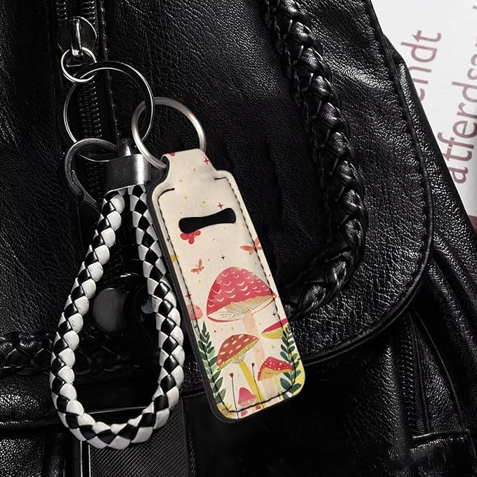 Pensura Chapstick Holder Keychain Fashion 5 Pcs Car Keychain Holder Portable Chapstick Holder Keep from Scratched and Dust