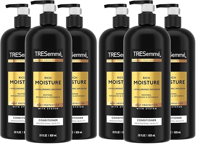 TRESemmé Moisture Rich Hydrating Conditioner for Dry Hair Formulated With Pro Style Technology 28 Fl Oz,(Pack of 6)