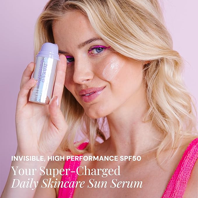 Naked Sundays CabanaClear Facial Suncreen Serum - SPF 50 Invisible Water Gel for Sensitive Skin, Lightweight, Fragrance-Free, Daily Face Sunscreen, 30ml