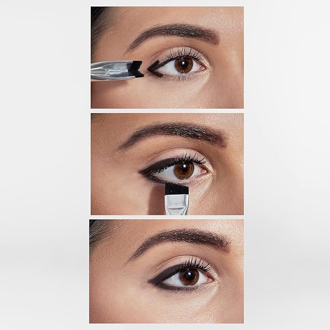 The Corner Brush Eye Stamper | Smokey eye & eyeliner brush, dual-ended, angled and precise, soft vegan bristles, Woosh Beauty