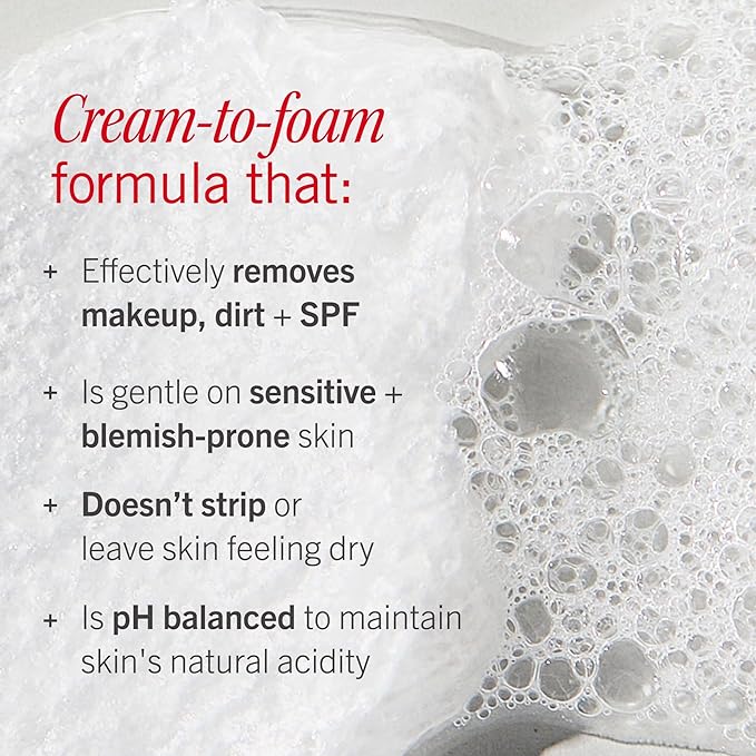 First Aid Beauty Ultra Gentle Cream-to-Foam Pure Facial Cleanser – Makeup Removing Face Cleanser - Face Wash with Colloidal Oatmeal & Glycerin, for Sensitive, Acne & Blemish-Prone Skin, 10 oz