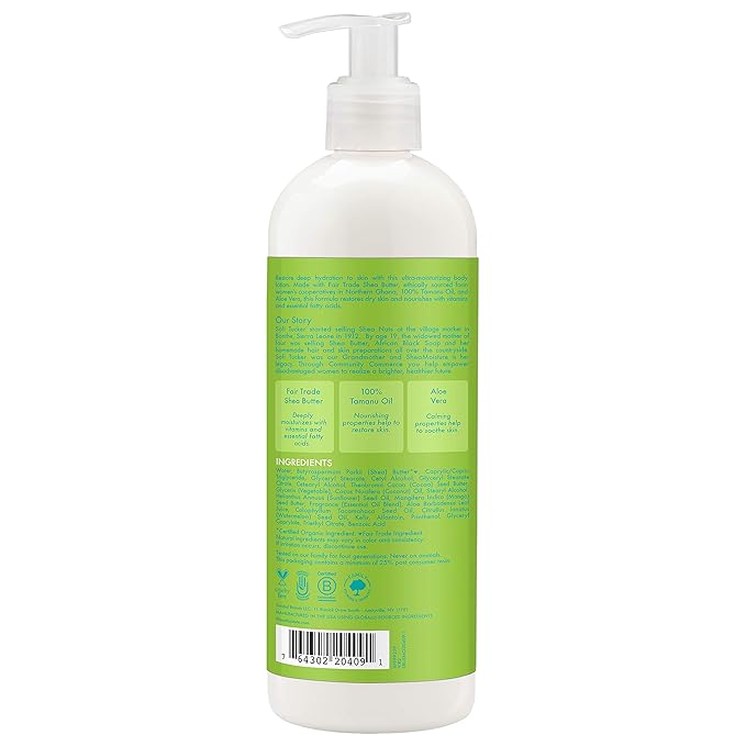 SheaMoisture Body Lotion 100% Tamanu Oil For Extra Dry Skin Body Lotion With Shea Butter 16oz
