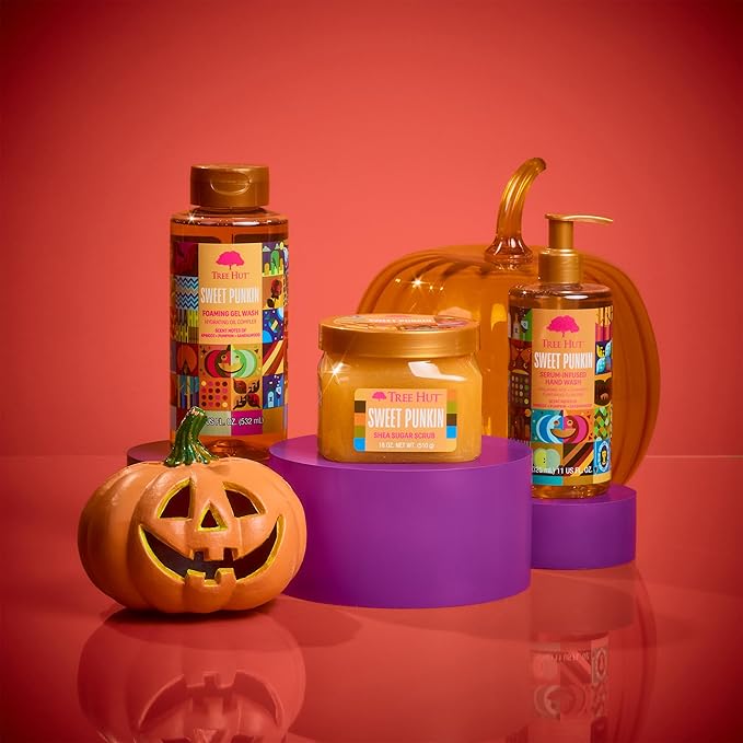 Tree Hut Sweet Pumpkin Wash, Gently Cleanses and Leaves Skin Looking Fresh and Radiant, Body Wash, Fall Limited Edition Scent, 18 Fl Oz