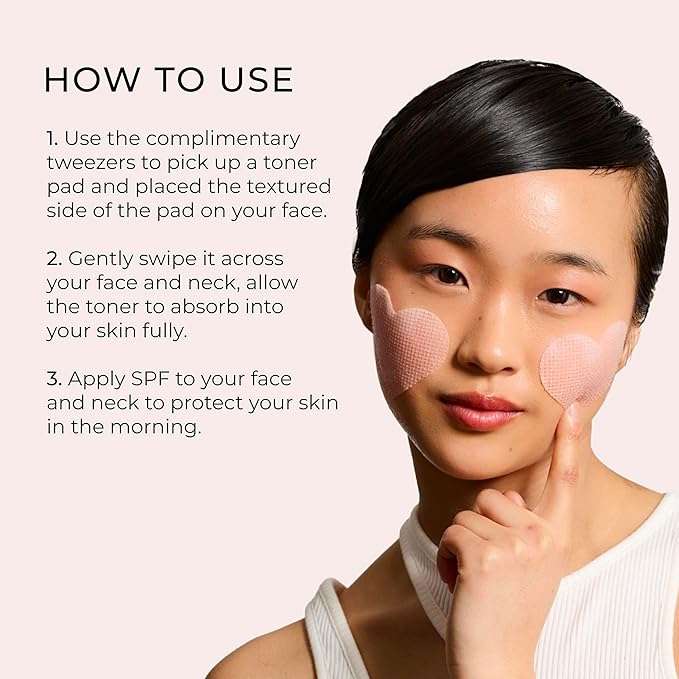 Yepoda The Porefect Pad, Exfoliating Rose Water AHA, BHA & PHA Toner Pads, Gently exfoliating & Pore Refining, Vegan Korean Toner-Pads for All Skin Types, 4.05 FL. OZ. (120 mL) / 60 Pads