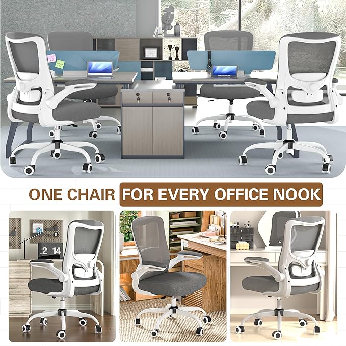Ergonomic Office Chair - High Back Desk Chair with Adjustable Lumbar Support, Breathable Mesh Back, 330LBS Capacity, Easy Assembly, for Home Office Executive Computer Task