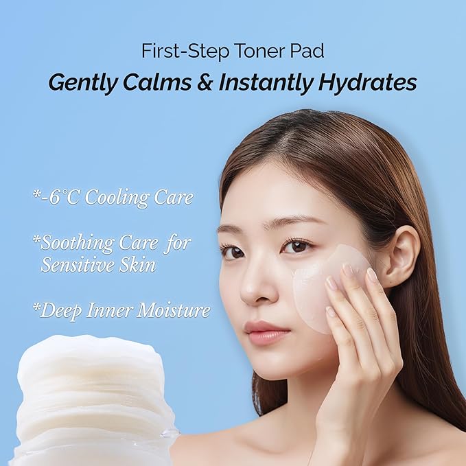 CICA Dew Moisture Pads | Cooling CICA Toner Pad for Sensitive Skin | Hydrating Soothing with Centella Asiatica Niacinamide & Hyaluronic Acid | Korean Skincare | 70 Pads (6.08 fl oz / 180 mL)