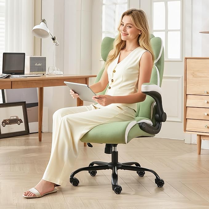 500lbs Big and Tall Office Chair Adjustable Lumbar Support for Back Pain, Extra Wide Seat Executive Office Chair Thick Armrest Pad, Heavy Duty Base&Upgraded Wheels, Ergonomic Comfy Computer Desk Chair