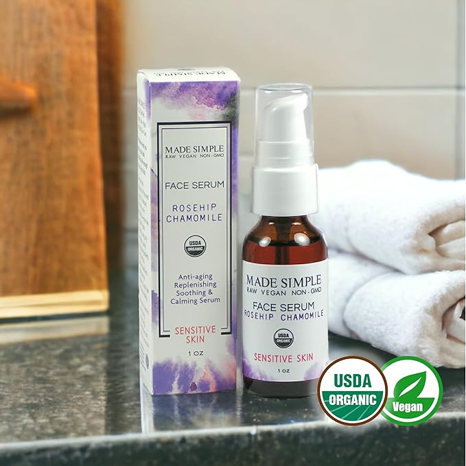 Rosehip Chamomile Face Serum - Certified Organic, Vegan, & Cruelty-Free