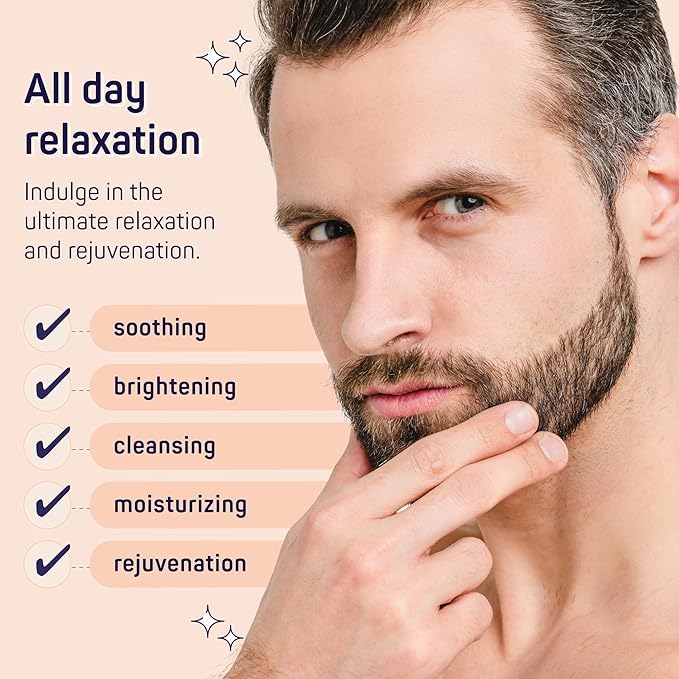 SpaLife Luxury Spa Skincare Sandalwood Gift Set for Men | Mens Body Wash Gifts | Mens Gift Set for Bath and Body | Gifts for Men | Cleansing, Moisturizing, Exfoliating | 7-Piece Bundle
