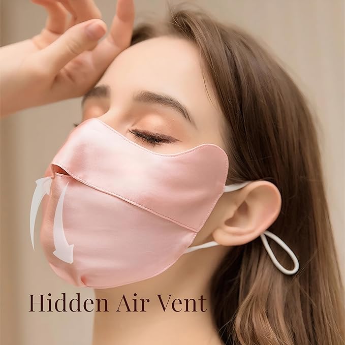 Mulberry Silk Sun Protection Mask - UPF 50+ Lightweight Facial Shield for Outdoor Use