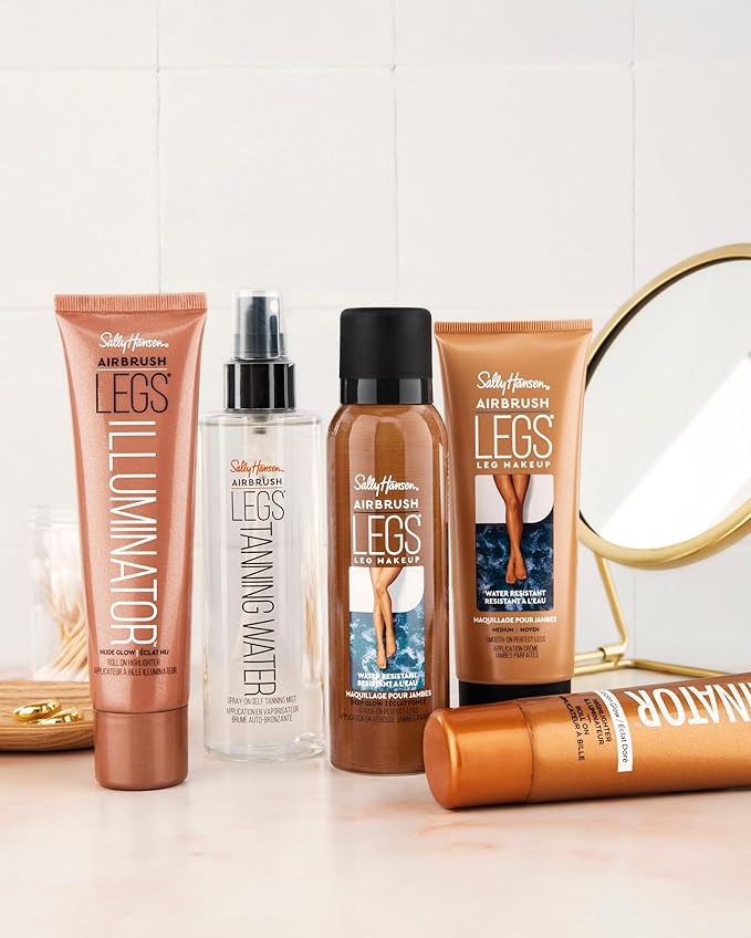 Sally Hansen Airbrush Legs, Spray-On Self-Tanner, Fairest Glow | 4.4 Oz | Pack of 2