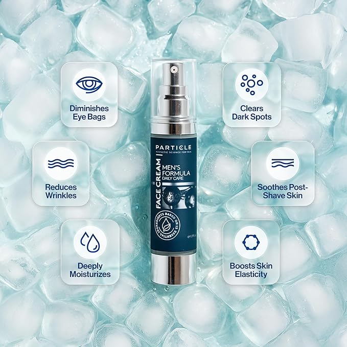 Particle 6-in-1 Face Cream for Men, Men’s Daily Hydrating Moisturizer with Vitamin C, Jojoba Oil, Vitamin E & Hyaluronic Acid, Skin Care Routine, Healthy Skin Support, Pack of 1, 1.7 FL OZ