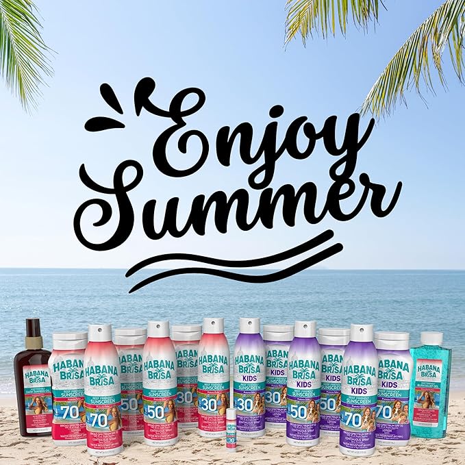 Reef Friendly Sunscreen Spray – Water-Resistant, Broad Spectrum, No Oxybenzone or Octinoxate, 360° Spray, 6 FL OZ (SPF 30, SPF 50, SPF 70) (6 Fl Oz (Pack of 1), 50, Sun Protection Factor (SPF))