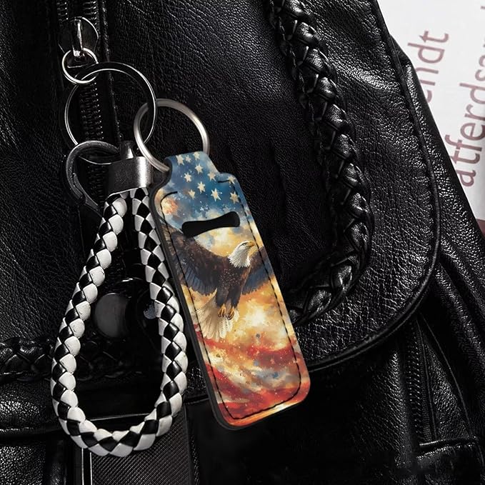 Pensura Chapstick Holder Keychain Fashion 5 Pcs Car Keychain Holder Portable Chapstick Holder Keep from Scratched and Dust