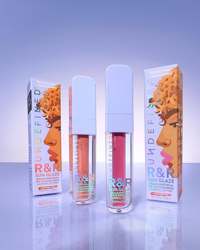 Undefined R&R Sun Glaze SPF 40 Mineral Lip Oil Tint Sunscreen (Pink)