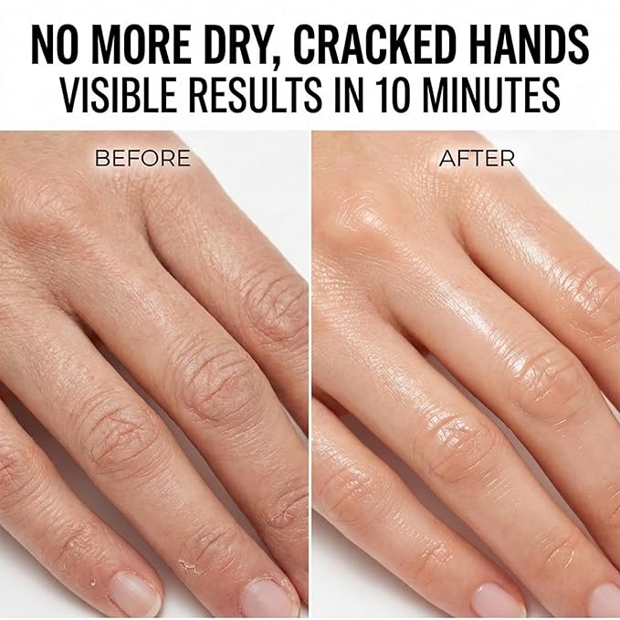 Hand Moisturizing Gloves – Overnight Hand Mask with Collagen – Korean Skin Care Moisturizer Lotion, Cottong Gloves for Dry Cracked Hands for Women & Men Moisturizer Treatment, Sleeping Hands Cream