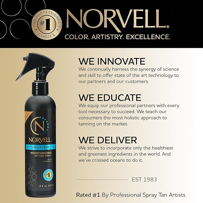 Norvell Post Sunless Hydrofirm Moisturizing Spray 8 fl oz – Professional Hydrating Spray to Extend Sunless Tan, Soften Skin, Enhance Color & Reduce Uneven Fade for a Smooth Finish