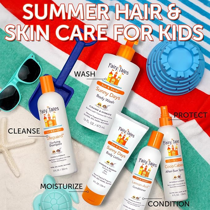 Fairy Tales Sun & Swim After Sun Lotion with Aloe for Kids | After Sun Care Lotion, Hydrate and Nourish with Coconut Oil and Aloe - 8 oz