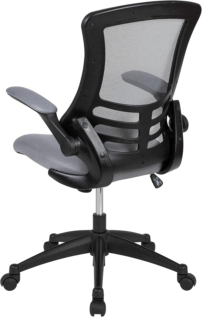 Flash Furniture Kelista Office Chair, Ergonomic, Mid-Back, Dark Gray Mesh with Swivel