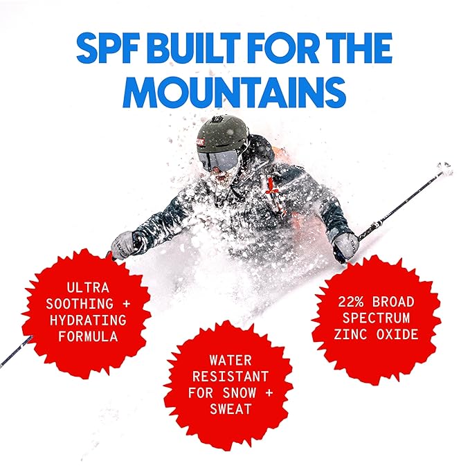 Face Shots High-Altitude All-Screen - Mineral Ski Sunscreen SPF 30 for Winter Sports - Mountain Sunscreen for Snow Sports - Water Resistant 80 Min - Edelweiss + Ceramides + Zinc Oxide - 3.4 FL OZ