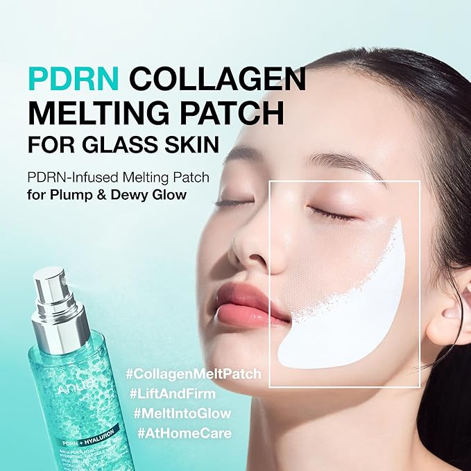 Anua Salmon DNA PDRN Collagen Melting Patch for Glass skin, Smile Line Patches, Wrinkle Patches, Melting Thin Collagen Patch, Firming for Fine Lines, Glow, Hydrating, Korean Skincare, 2 Pairs x 4EA