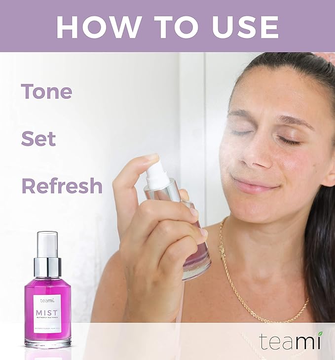 Teami Face Mist Spray Toner - Hydrating Alcohol Free Makeup Setting Spray - Perfect for Women with Dry, Sensitive, or Oily Skin - with Pore Minimizing Organic Witch Hazel and Hydrating Aloe Vera