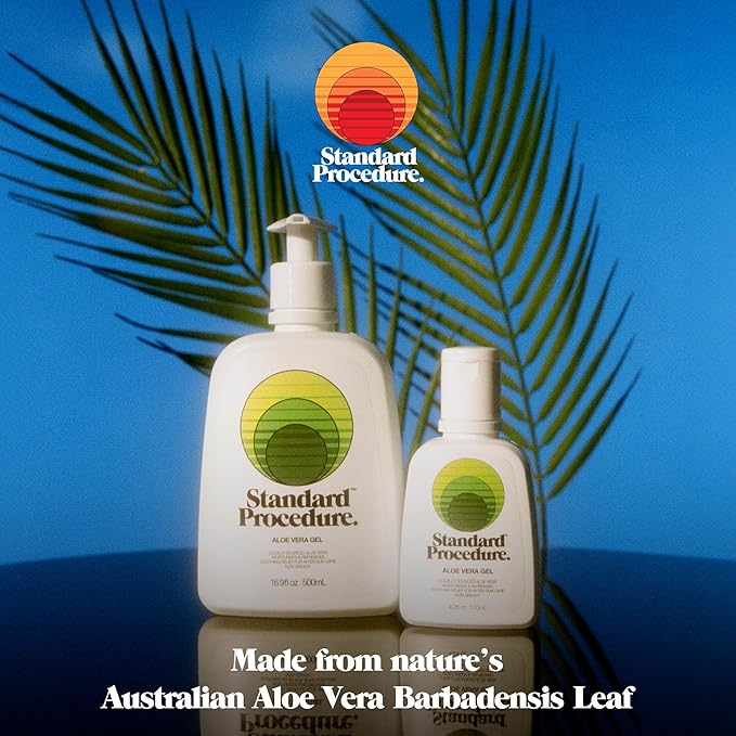 Standard Procedure. Aloe Vera Gel, Soothing Relief for After Sun, Moisturizes and Refreshes Dry Skin, Pure Aloe Vera, Non-Greasy, 8.5 oz