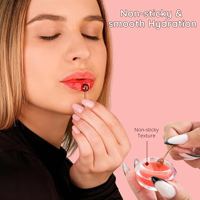 Original My Bee Balm Lip Balm – Watermelon Hydrating Balm – Honey Pot for Dry, Chapped & Cracked Lips – Deeply Moisturizes & Hydrates Lips with Organic Beeswax & Vitamin E