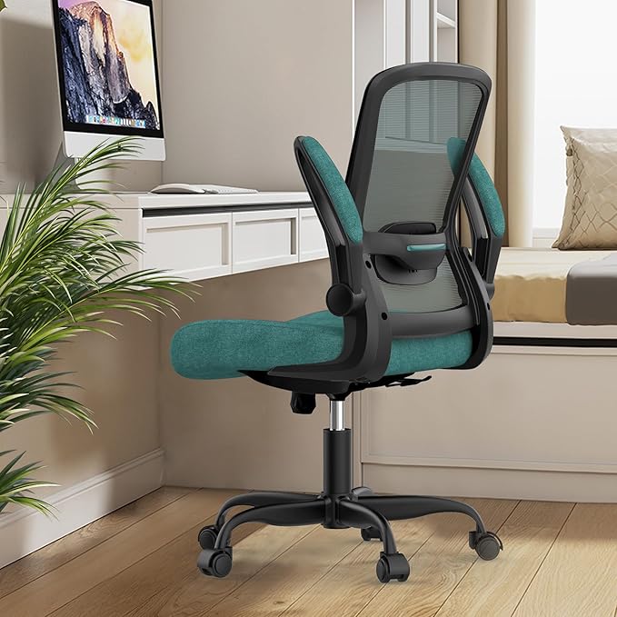 Mimoglad Office Chair, Ergonomic Desk Chair with Adjustable Lumbar Support, High Back Mesh Computer Chair with Flip-up Armrests- Task Chairs, Executive Chair for Home Office