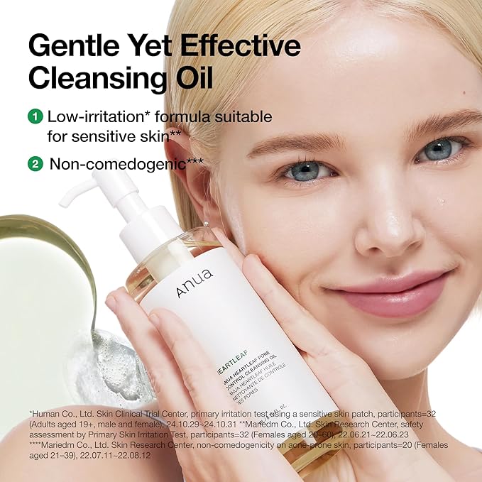 ANUA Pore Control Trio, Heartleaf Quercetinol Pore Deep Cleansing Foam (5.07 fl.oz.), Heartleaf Pore Control Cleansing Oil (6.76fl.oz), Ultra-Thin Spot Cover Patch (75 Counts)