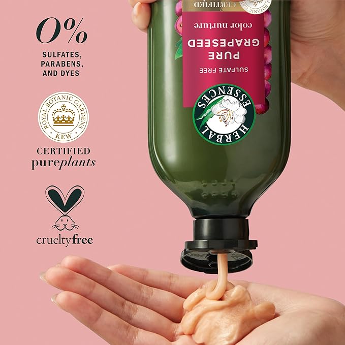 Herbal Essences Pure Grapeseed Color Nurture Sulfate Free Conditioner, 13.5 fl oz, Hair Protection and Color Nourishment