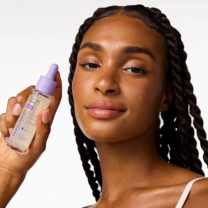 Tanologist Dark Self Tan Drops, Streak-Free Body & Face Tanning Drops, No Fake Tan Smell, For Moisturizer & Lotion, Bronzing Face Tanner, Skincare Ingredients, Vegan, 1.01 fl. oz/30 ml Bottle