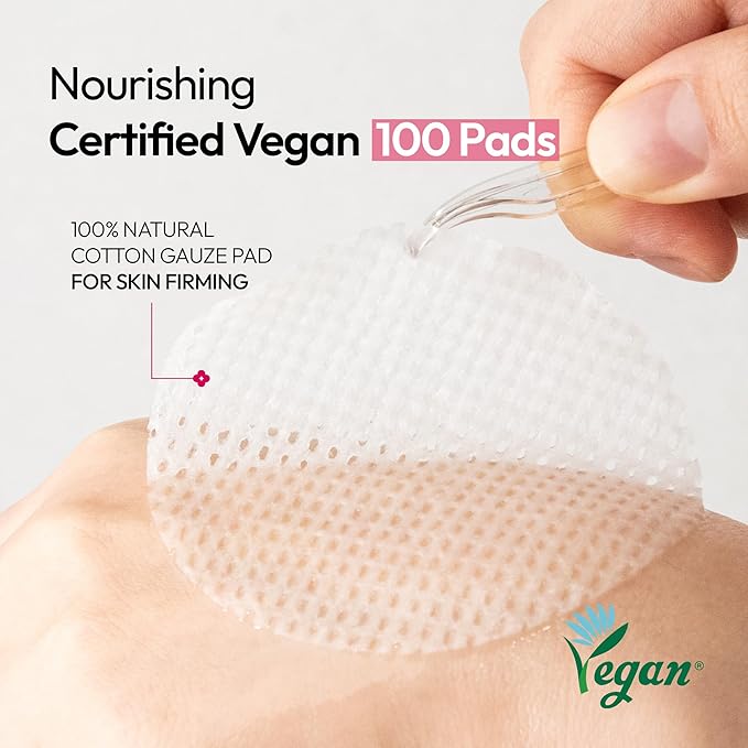 FreeGo Deep Collagen Daily Nourishing Pad (100 Pads), K-Beauty Korean Facial Toner Pads for Dull and Coarse Skin, Instant Bouncy Skin Firming, Korean Skin Care