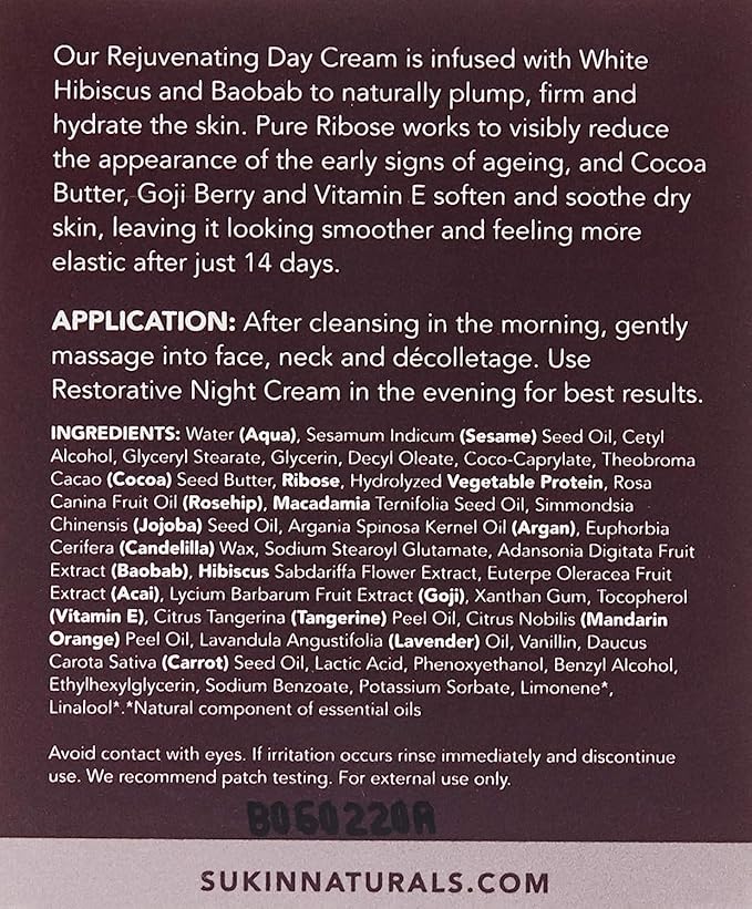 Sukin Purely Ageless Rejuvenating Day Cream, All Skin Types, Paraben Free, Cruelty Free, 4.06 Fluid Ounces (Pack Of 1)