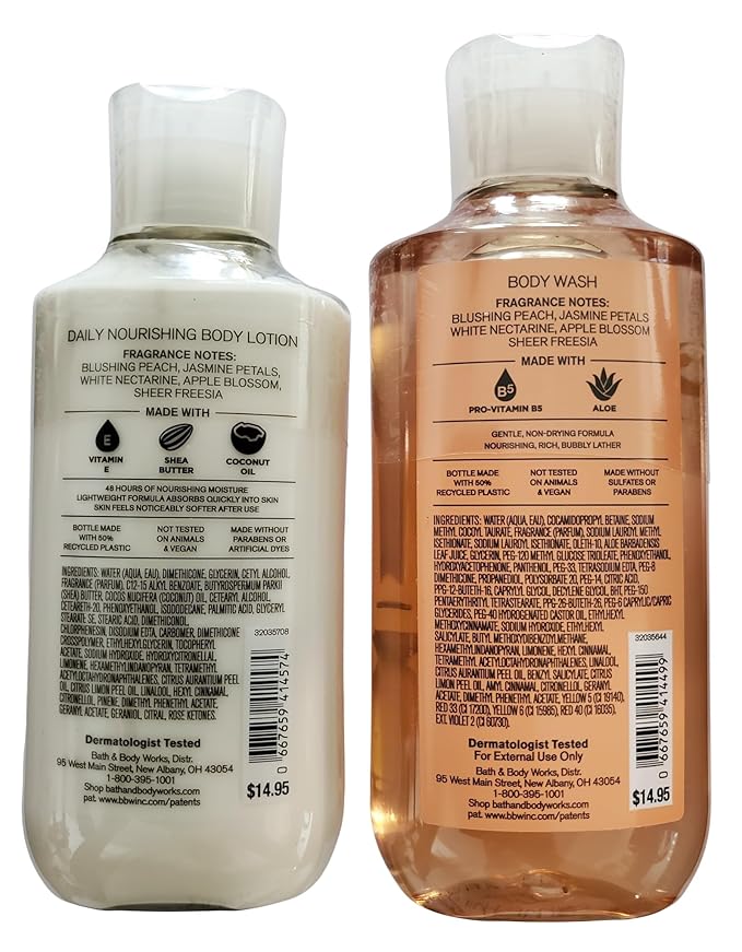 Bath and Body Works Pretty as a Peach Shower Gel and Body Lotion