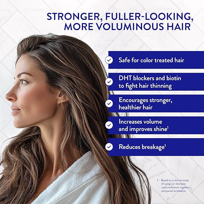 Routine Wellness Anti-Thinning Deep Conditioner for Thinning Hair to Reduce Breakage - CLINICALLY TESTED Formula with DHT Blockers Saw Palmetto, Nettle Oil - Unscented Conditioner