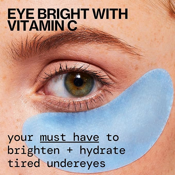 Pacifica Undereye Spot Serum Mask – Bright Eye Vitamin C Mask for Dark Circles & Hydration, Brightening Under Eye Treatment, Vegan & Cruelty-Free, 4 Pack