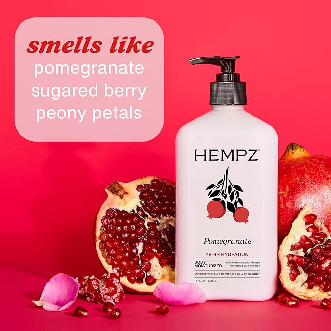 HEMPZ Body Lotion - Pomegranate - Bright Citrus - Daily Moisturizing Cream - 17oz