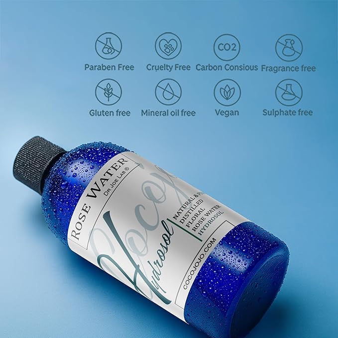 Hydrosol Spray Toner for face Rose Water Hydrating Face Mist, for Hydration Pure and Natural Rose Hydrosol for All Skin Types COCOJOJO Rose HYDROSOL - 32 oz