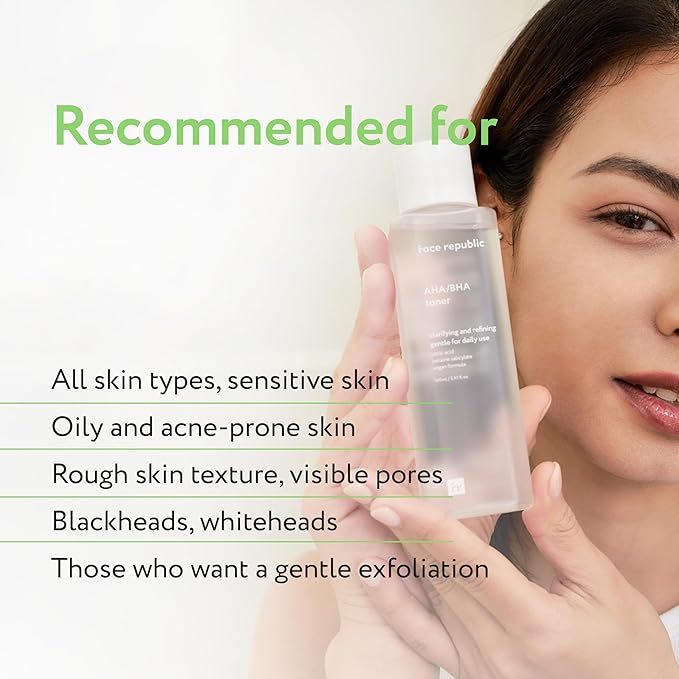 Face Republic Skin Prep Set for Oily Skin - AHA/BHA Toner + Calming Acne Salicylic Cleanser | Cleanse & Clarify | for Oily, Acne-Prone Skin