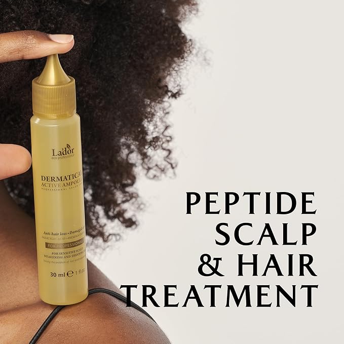 LADOR Hair Loss Thickening Regrowth for Thinning Hair Itchy Dandruff Scalp Treatment - Dermatical Active Ampoule Hair Serum with Peptides Protein Korean Haircare Damaged Irritated Scalp 8.45 Fl Oz