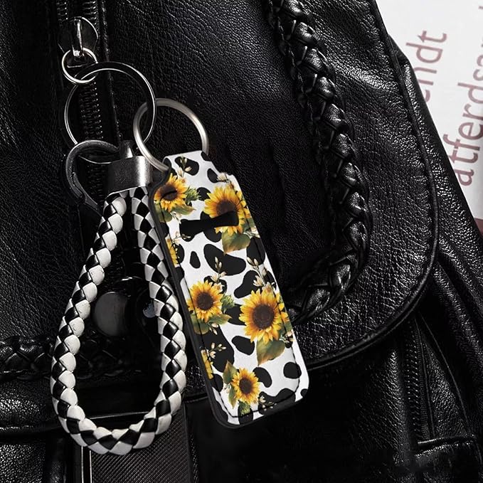Pensura Chapstick Holder Keychain Fashion 5 Pcs Car Keychain Holder Portable Chapstick Holder Keep from Scratched and Dust