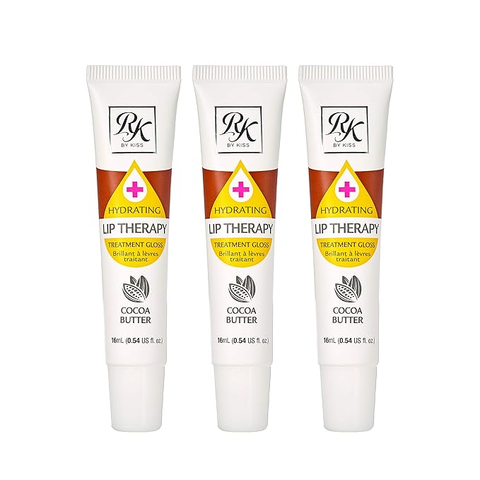 Ruby Kisses Hydrating Lip Therapy Treatment Gloss Cocoa Butter RLO03D1 (3 Pack)
