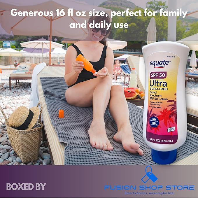 Ultra lotion SPF 50 sunscreen- Broad Spectrum, 16 fl oz (Pack of 1), Boxed By Fusion Shop Store