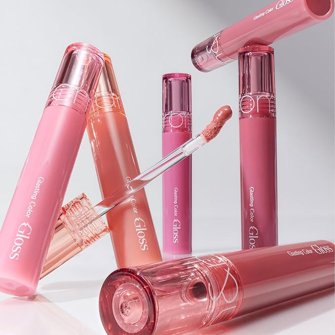 rom&nd Glasting Color Gloss 03 Rose Finch | K-Beauty Plumping Lip Glow | Hydrating, Non-Sticky, Sheer Rosy Shine