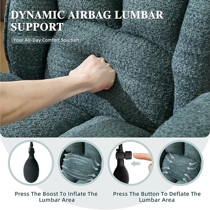 Criss Cross Legged Office Chair with Flip-Up Arms and Wheels, Wide Seat Desk Chair with Built-In Dynamic Airbag Lumbar Support, Modern Cross-Leg Chair for Home Office, Apartment, Vanity, Dark Green