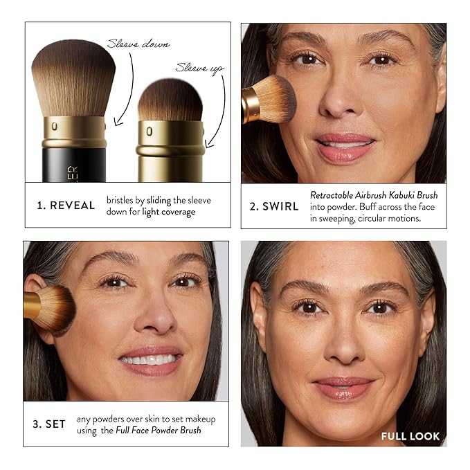 LAURA GELLER NEW YORK Blending Beauties Two-Piece Makeup Brush Gift Set for Powders and Foundation