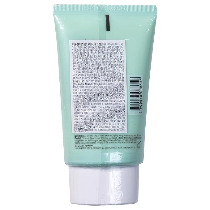 ETUDE Sunprise Mild Weightless Watery Light Texture SPF50+/PA+++ 1.7 fl. Oz (50ml) (21AD) | Light Moisturizing Sunblock for Sensitive Skin | Korean Skin Care