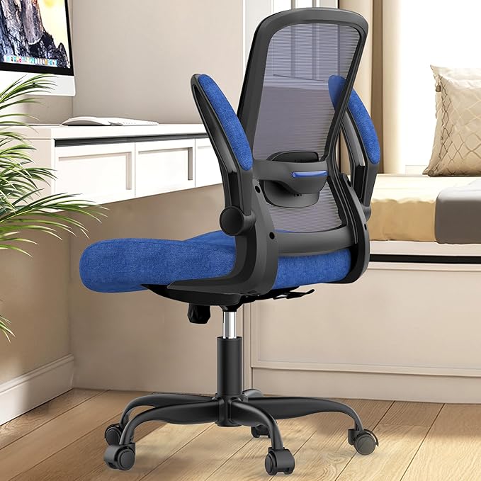 Mimoglad Office Chair, Ergonomic Desk Chair with Adjustable Lumbar Support, High Back Mesh Computer Chair with Flip-up Armrests-Task Chairs, Executive Chair for Home Office